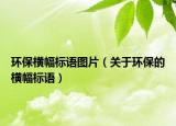 環(huán)保橫幅標語圖片（關(guān)于環(huán)保的橫幅標語）
