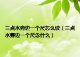 三點(diǎn)水旁邊一個(gè)尺怎么讀（三點(diǎn)水旁邊一個(gè)尺念什么）