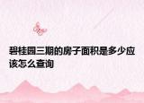 碧桂園三期的房子面積是多少應(yīng)該怎么查詢
