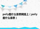 polly是什么意思網(wǎng)絡(luò)上（polly是什么意思）