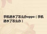 手機進水了怎么辦oppo（手機進水了怎么辦）