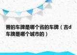 晉的車(chē)牌是哪個(gè)省的車(chē)牌（吉d車(chē)牌是哪個(gè)城市的）
