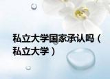 私立大學(xué)國(guó)家承認(rèn)嗎（私立大學(xué)）
