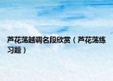 蘆花蕩越調名段欣賞（蘆花蕩練習題）