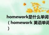 homework是什么單詞（homework 英語(yǔ)單詞）