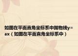 如圖在平面直角坐標系中拋物線y=ax（如圖在平面直角坐標系中）