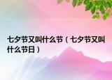 七夕節(jié)又叫什么節(jié)（七夕節(jié)又叫什么節(jié)日）