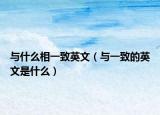 與什么相一致英文（與一致的英文是什么）