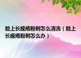 臉上長痤瘡粉刺怎么清洗（臉上長痤瘡粉刺怎么辦）