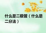 什么是二極管（什么是二分法）