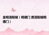 金明洛陽(yáng)城（明德門(mén) 唐洛陽(yáng)城明德門(mén)）