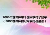 2006年世界杯哪個國家獲得了冠軍（2006世界杯的冠軍獲得者是誰）