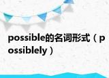 possible的名詞形式（possiblely）