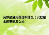 沉默是金用英語叫什么（沉默是金用英語怎么說）
