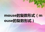 mouse的復(fù)數(shù)形式（mouse的復(fù)數(shù)形式）