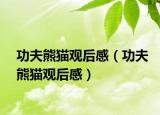 功夫熊貓觀后感（功夫熊貓觀后感）