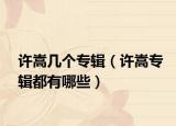 許嵩幾個專輯（許嵩專輯都有哪些）
