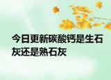 今日更新碳酸鈣是生石灰還是熟石灰