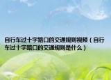 自行車過十字路口的交通規(guī)則視頻（自行車過十字路口的交通規(guī)則是什么）