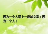 因為一個人愛上一座城文案（因為一個人）