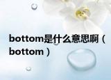 bottom是什么意思?。╞ottom）