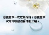 冬蟲夏草一次吃幾根呀（冬蟲夏草一次吃幾根最適合詳細(xì)介紹）
