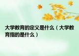 大學教育的定義是什么（大學教育指的是什么）