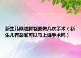新生兒喉嚨腭裂要做幾次手術(shù)（新生兒有裂喉可以馬上做手術(shù)嗎）