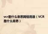 vcr是什么意思網(wǎng)絡(luò)用語(yǔ)（VCR是什么意思）