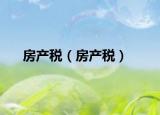 房產(chǎn)稅（房產(chǎn)稅）
