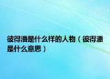 彼得潘是什么樣的人物（彼得潘是什么意思）