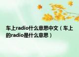 車上radio什么意思中文（車上的radio是什么意思）