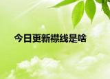 今日更新襟線是啥