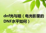 dnf光與暗（電光影里的DNF水平如何）