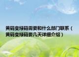 黃碼變綠碼需要和什么部門聯(lián)系（黃碼變綠碼要幾天詳細介紹）