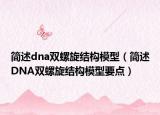 簡述dna雙螺旋結(jié)構(gòu)模型（簡述DNA雙螺旋結(jié)構(gòu)模型要點(diǎn)）