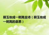 碧玉妝成一樹高全詩（碧玉妝成一樹高的意思）
