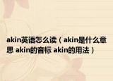 akin英語怎么讀（akin是什么意思 akin的音標(biāo) akin的用法）