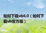 如何下載vb6.0（如何下載vb官方版）