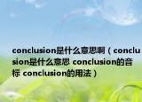 conclusion是什么意思啊（conclusion是什么意思 conclusion的音標(biāo) conclusion的用法）