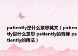 patiently是什么意思英文（patiently是什么意思 patiently的音標 patiently的用法）