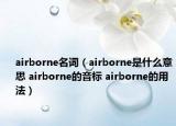 airborne名詞（airborne是什么意思 airborne的音標 airborne的用法）