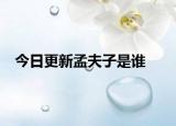 今日更新孟夫子是誰