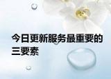 今日更新服務最重要的三要素