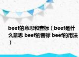 beef的意思和音標（beef是什么意思 beef的音標 beef的用法）