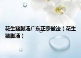 花生豬腳湯廣東正宗做法（花生豬腳湯）