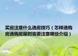 買房注意什么選房技巧（怎樣選購房選購房屋時(shí)需要注意哪些介紹）
