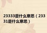 23333是什么意思（23331是什么意思）