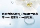 max音標(biāo)怎么讀（max是什么意思 max的音標(biāo) max的用法）