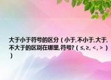 大于小于符號的區(qū)分（小于,不小于,大于,不大于的區(qū)別在哪里,符號?（≤,≥,＜,＞））